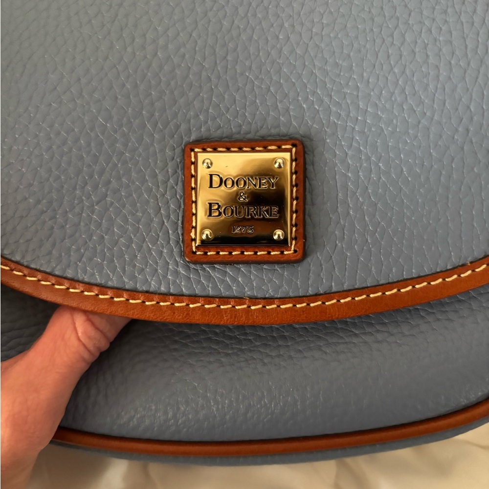 Dooney & Bourke Slate Blue Leather Shoulder Bag